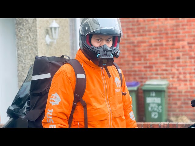 i got free Winter jacket from just eats | Food delivery PoV in Folkestone Kent