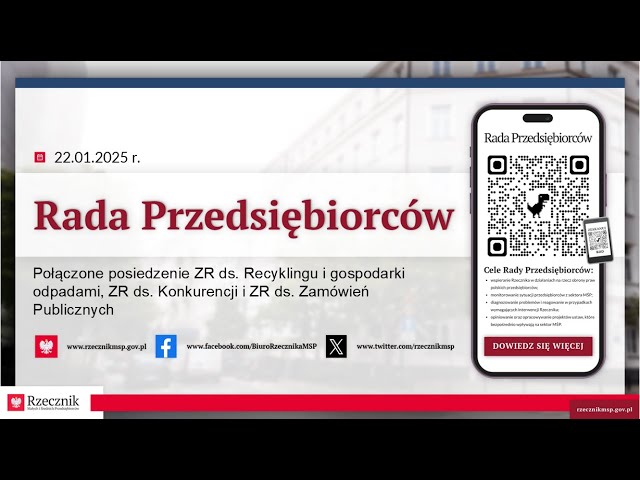 Posiedzenie Zespołu Roboczego ds. Recyklingu i gospodarki odpadami | 22.01.2025