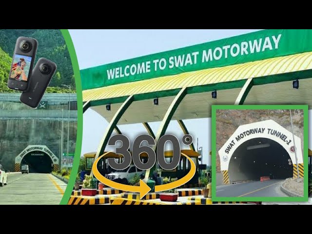 Immersive Journey on Swat Motorway: 360° Video Exploration: Tunnel and Serene Green Mountains #swat