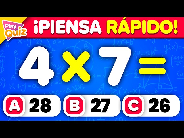 Examen de Matemáticas ➗🤓✖️ | ¿Eres bueno con los números? | Play Quiz de Cultura General