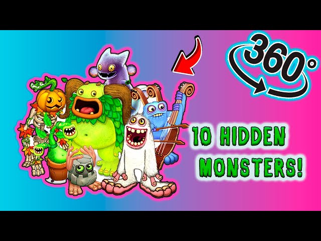 🕵️‍♂️ Spot All 10 Monsters and Hear Them Sing! 🎶 /  My Singing Monsters in 360VR Video