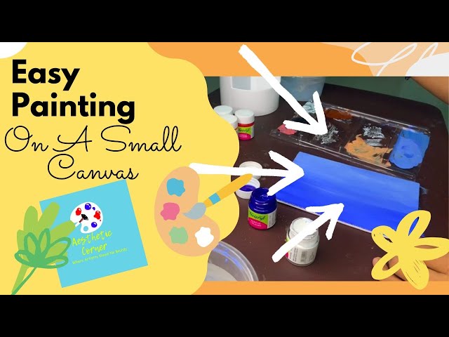 Small Canvas Painting | For Beginners | Easy 🎨  In English