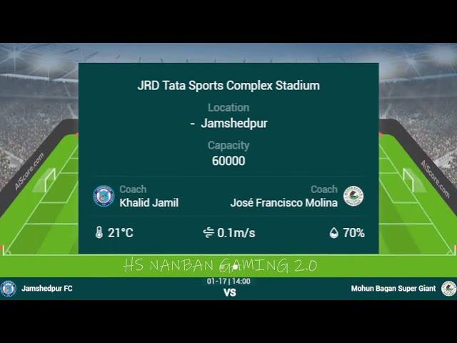 jamshedpurfc vs atk mohan bagan fc scorebord with voice over