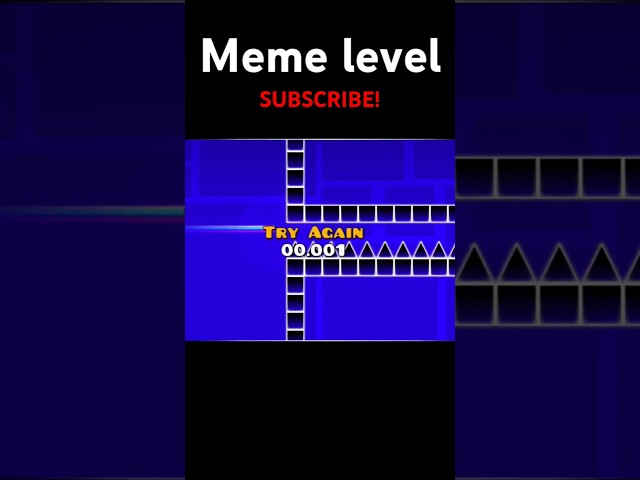 Meme level in geometry dash! 🤓 #geometrydash #shorts