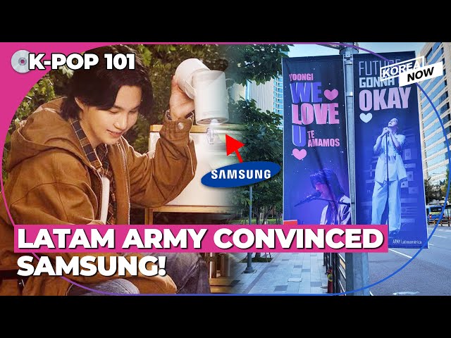 Why has BTS SUGA reappeared in a Samsung ad?