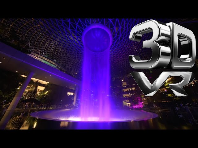 Jewel Fountain at Singapore Changi Airport in VR