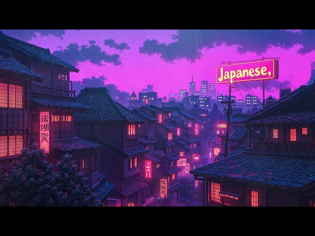 Melody of Rain 👒 Retro Vibes & Nostalgic Japanese Town Ambience💧💦Lofi Rain Playlist for Better Mood.