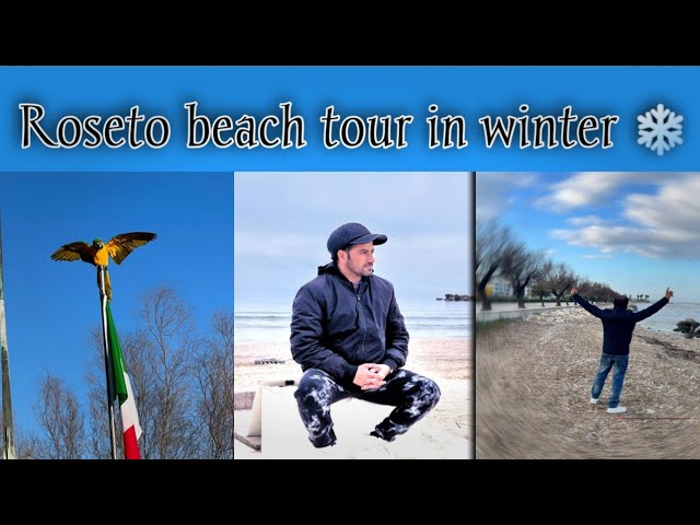 Roseto degli Abruzzi Teramo Beach 2025 in Winter | Roseto beach tour in Winter ❄️