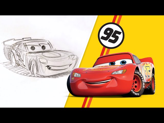 How to Draw Lightning McQueen from Cars | Draw With Pixar