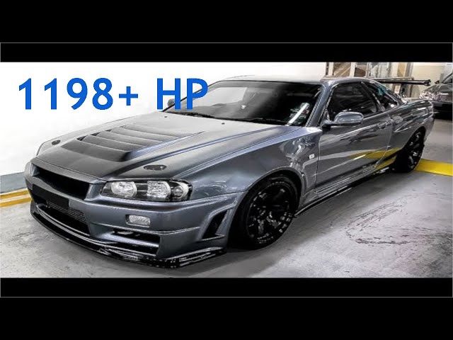 Two Dummies Driving Wolf Skyline GTR-R34 1198BHP - 808NM Torque