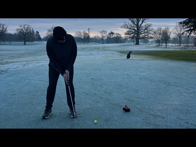 Ice Golf at The Hertfordshire Golf Club - 3 Hole Match Play 🧊 🥶 #golf #golfing #golflife #golfer