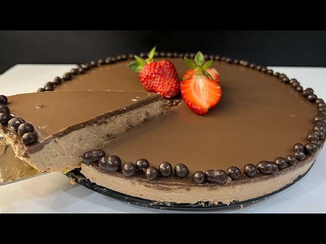 Easy Nutella Cheesecake recipe,will be amazed! No Baking 🧀🍫#dessert #video #asmr