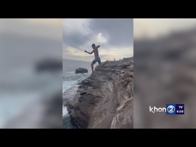 Public warned of risks cliff jumping at Spitting Cave