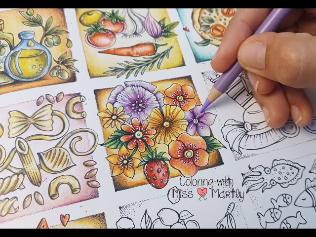 Coloring: Meine Reise durch Europa by Rita berman | Flowers with Prismacolors