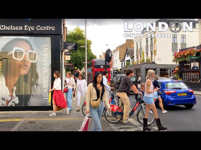 🇬🇧LONDON CITY TOUR | CHELSEA King's Road  Walking Tour 2023 | London Street Walk [4K]