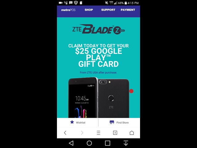 Pre-order the ZTE Blade™ Z Max from MetroPCS & Get a $25 Google Play Card