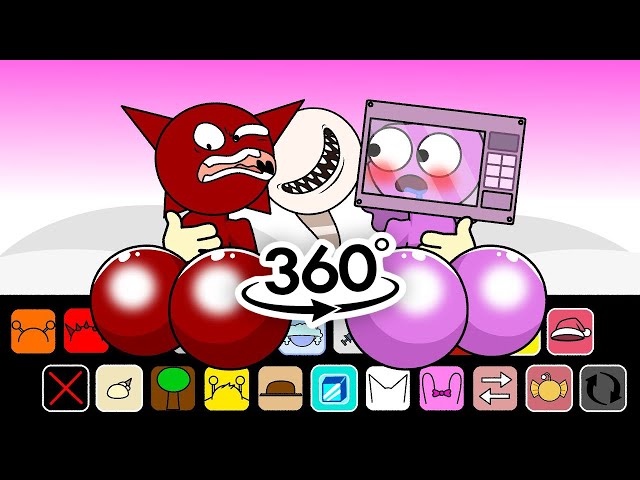 360° VR | Incredibox Sprunki Sinner Edition New LOVE Mod Microwave Lily and Mroona and Wyrum