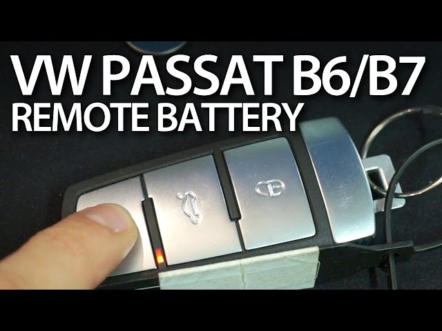 Volkswagen Passat B6 B7 CC changing key fob remote battery