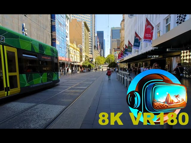 BOURKE ST MALL come for a walk with me down to the famous mall in MELBOURNE 8K 4K VR180 3D Travel