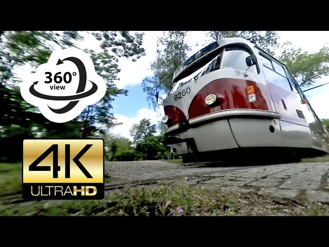 360° camera under tram (4K) Virtual Reality