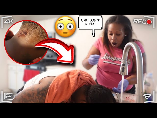 BLOODY SCALP PRANK ON MY WIFE! *SHE FREAKED OUT* (Vlogtober Day 26)