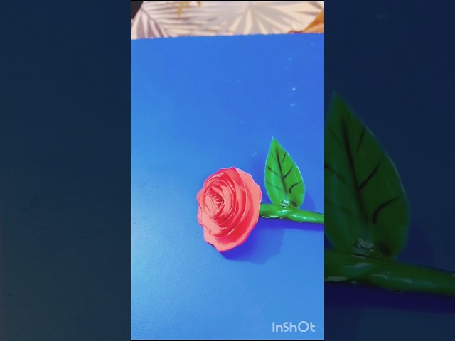 How to make Rose with paper #viralshort #diy #shortsfeed #trendingshorts #craft #Reena-123