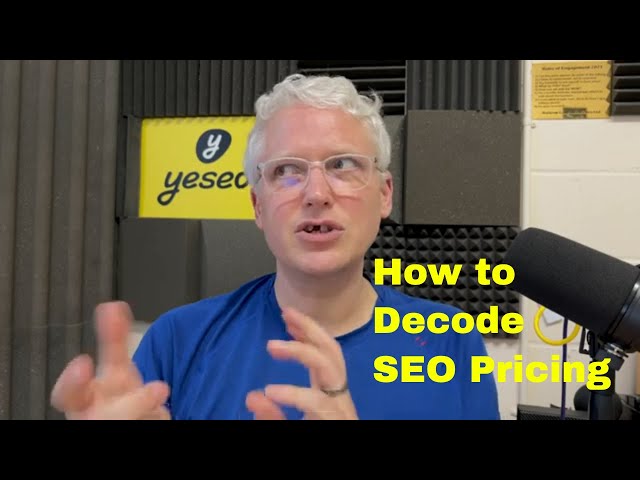 SEO Pricing - why don't SEO agencies put prices on thier websites? We do!