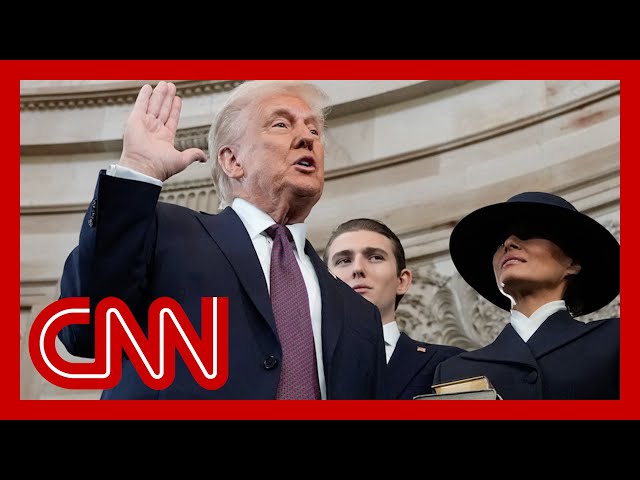 See moment Donald Trump is sworn in as 47th US president