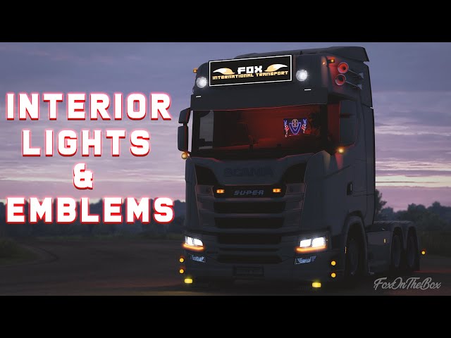 ETS2 1.39 Interior Lights & Emblems For All Trucks | Euro Truck Simulator 2 Mod