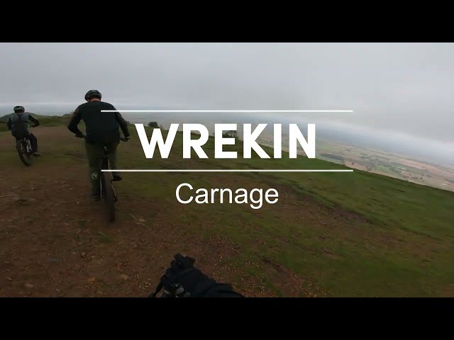 Broken bike and Broken riders up the Wrekin