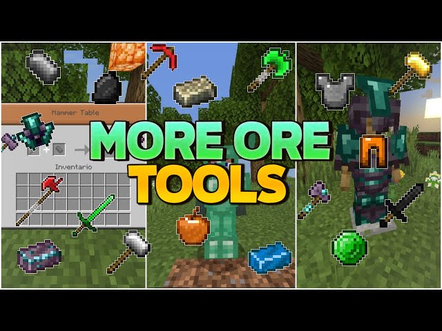 📢MORE ORES TOOLS ADDON V6.8 para MINECRAFT BEDROCK ► MAS Minerales, Herramientas y Armaduras !!