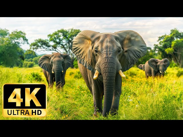 WILD ANIMALS AROUND US 4K 🌿with Soothing Relaxing Music