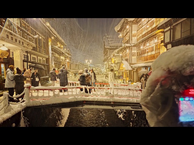 Heavy Snow in Ginzan Onsen, Japan 2021・4K