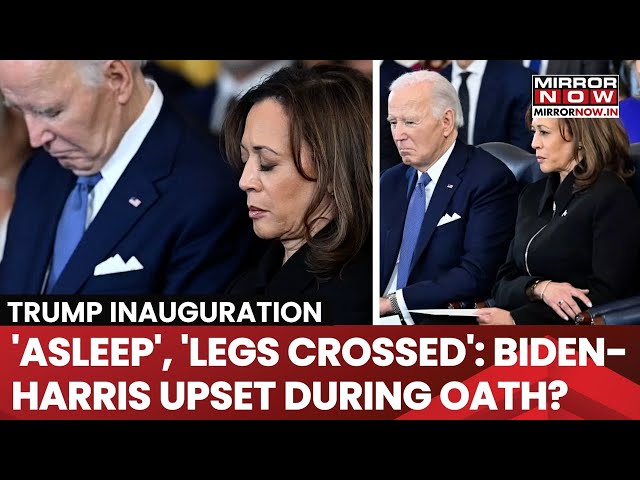 Biden Falls Asleep, Kamala Harris Sitting Cross-Legged  During Trump Oath? Body Language Decoded