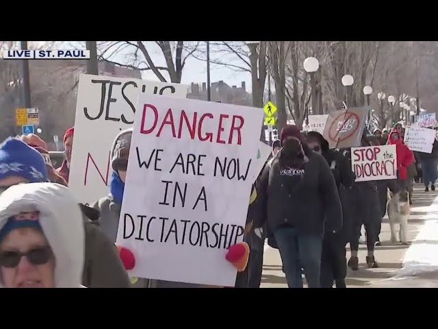 ‘50501 Movement’ protest gathers in St. Paul against Project 2025, Trump executive orders