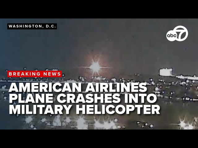 PLANE CRASH: Kennedy Center Cam catches American Airlines plane crashing into helicopter on video