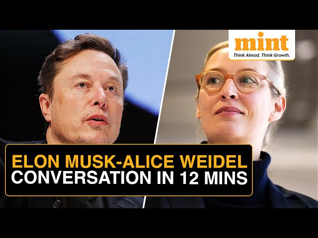 Elon Musk Chats Live with Germany's AfD Leader Alice Weidel | Full Conversation in 12 Mins