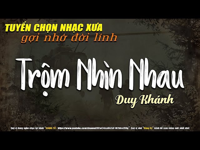 Trộm Nhìn Nhau - Duy Khánh (Nhạc Xưa) | Nhạc Vàng Xưa Bất Hủ Một Thời