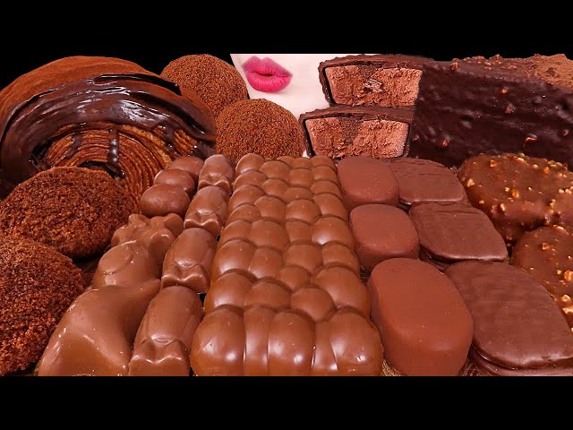 ASMR MUKBANG｜CHOCOLATE PARTY *ICE CREAM, MOCHI, MALTESERS, TICO, CAKE 초콜릿 파티 EATING SOUNDS 디저트 먹방