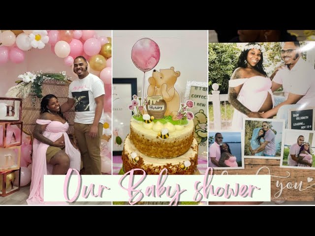 My Baby Shower Vlog | DIY Winnie the Pooh cutouts | Baby Shower games & opening gifts