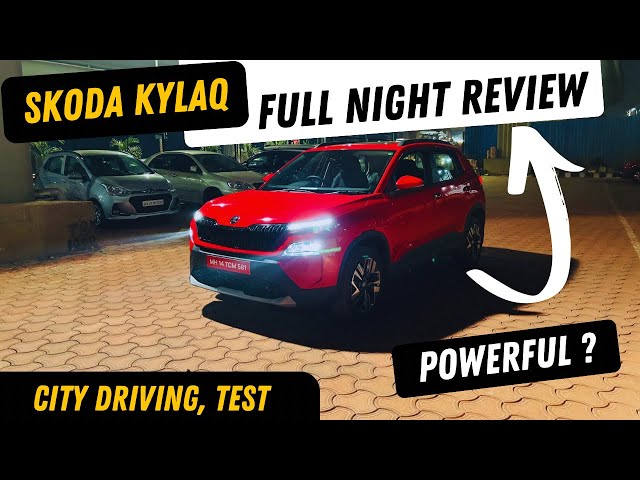 2025 Skoda Kylaq Special Night Review | Powerful HeadLights ? Driving in City & Highway 🔥