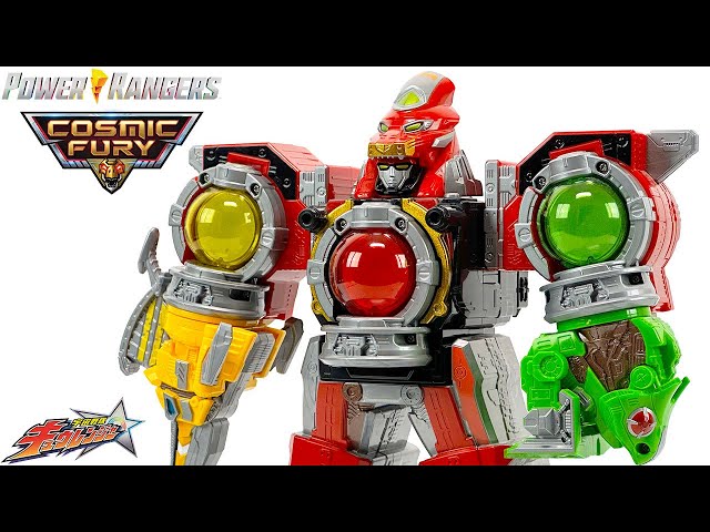 Power Rangers Cosmic Fury Megazord Review! - Uchu Sentai Kyuranger