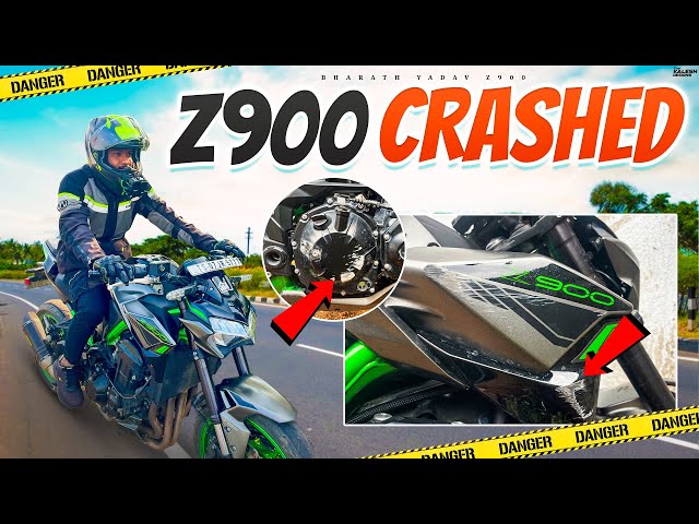 First Crash on My Kawasaki Z900 😭 | Telugu Motovlogs | @BharathYadavZ900