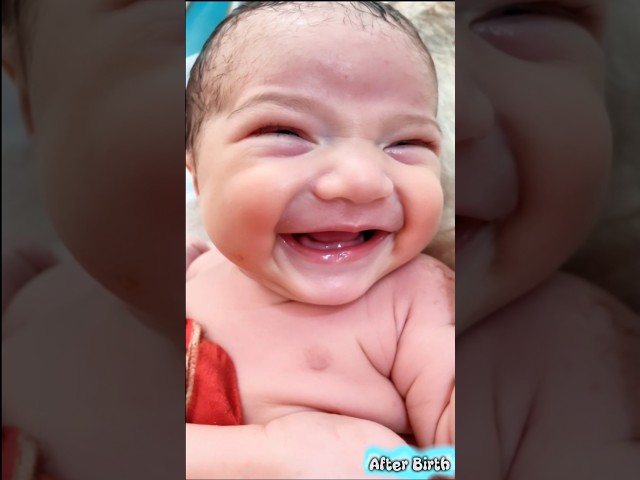 Beautiful Newborn Baby First Cry and First Smile