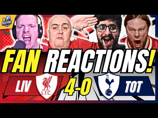 LIVERPOOL FANS EUPHORIC🥳REACTION TO LIVERPOOL 4-0 TOTTENHAM | EFL CUP (CARABAO CUP) FAN REACTIONS