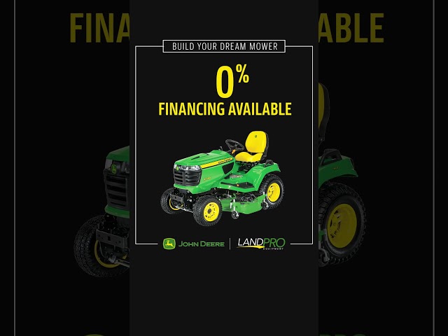 John Deere January "Evergreen" 0% Financing Mower Package Sale