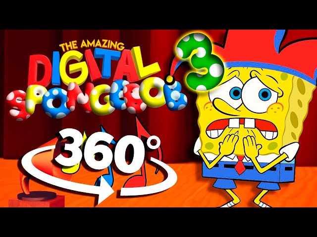 360° VR  THE AMAZING DIGITAL SPONGEBOB 3 - THEME SONG (COVER)