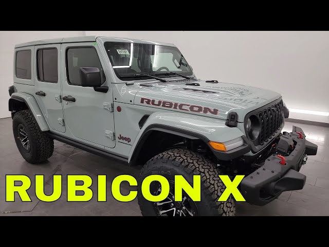 2024 JEEP WRANGLER RUBICON X 4 DOOR EARL CLEARCOAT WARN WINCH 4K WALKAROUND 24J187