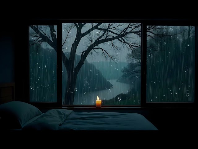 Deep Sleep with Heavy Rain in a Small Town 🌙 | Calming Rain Sounds