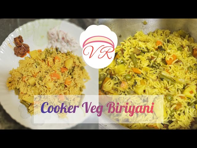 Cooker Veg Biriyani | Vegetable Biriyani Recipe in Malayalam